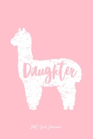 Dot Grid Journal: Daughter Llama Cute Alpaca Animal Lover Llama-Lover - Pink Dotted Bullet Notebook - Diary, Planner, Gratitude, Writing, Goal, Log Journal - 6x9 120 pages 1674604211 Book Cover