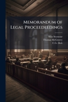 Memorandum of Legal Proceedeedings 1377558665 Book Cover