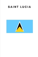 Saint Lucia: Country Flag A5 Notebook to write in with 120 pages 1691074233 Book Cover