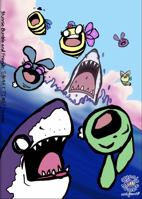 SHARK TIME! A Hunnie Bumble and Friends Journal: Sharks, Bunnies, BEES - An All-Purpose Journal for Writing, Journal for School, For Work, for Notes, and THEN some! 099907993X Book Cover