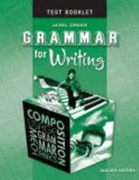 Grammar for Writing Test Booklet (Level Green) Grade 11 0821502417 Book Cover
