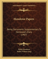 The Henslowe Papers 1166590720 Book Cover