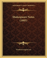 Shakespeare Notes 143749465X Book Cover