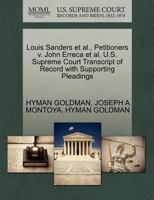 Louis Sanders et al., Petitioners v. John Erreca et al. U.S. Supreme Court Transcript of Record with Supporting Pleadings 1270528955 Book Cover