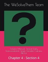 Solution Manual: Stewart Early Transcendentals Single Variable Calculus 8th Ed.: Chapter 4 - Section 4 1717860990 Book Cover