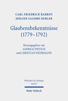 Glaubensbekenntnisse (1779-1792): Bibliothek Der Neologie. Kritische Ausgabe in Zehn Banden. Band I 316159987X Book Cover
