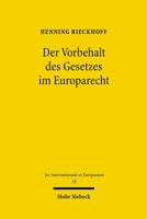 Der Vorbehalt Des Gesetzes Im Europarecht 3161494563 Book Cover