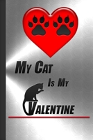 My Cat Is My Valentine: Valentines Day Journals Gift For Cat Lover Silver Cover 1656675714 Book Cover