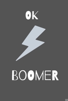 Ok boomer, College ruled composition notebook for millennials: Gen X Y Z 1675578486 Book Cover