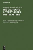 Die Deutsche Literatur DES Mittelalters. Verfasserlexikon,CA. 12 Bde in 4 Lfgn. Abnahmeverpflichtung Fur Das Gesamtwerk,BD 7,'Oberdeutscher Servatius'-Reuchart Von Salzburg 3110115824 Book Cover