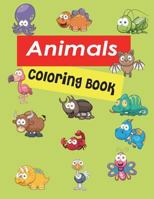 Animals Coloring Book: For Boys Ages 4-8, 8-12 1983314803 Book Cover