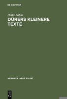 Durers Kleinere Texte 3484150971 Book Cover