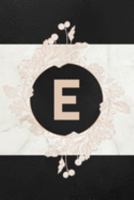 E Monogram Journal: Lined Journal / Notebook - Personalized Initial E Monogrammed Journal for Women - Cute Rose Gold Berries on Stylish Marble Cover 1691907960 Book Cover