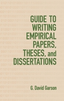 Guide to Writing Empirical Papers, Theses, and Dissertations 0367396688 Book Cover