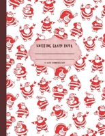 Knitting Graph Paper: Cute xmas themed retro santa claus knitter's graph notebook 4:5 asymmetric ratio grid. Large format 8.5x11 size book. 1708333185 Book Cover