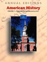 Annual Editions: American History, Volume 1, 18/E 0072968850 Book Cover