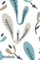 Notebook: Abstract Blue & Taupe Woodsy Design 1096457415 Book Cover