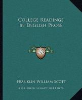 College Readings in English Prose 046948067X Book Cover