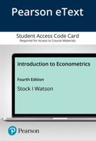 Pearson Etext Introduction to Econometrics -- Access Card 0136846815 Book Cover