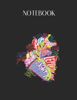 Notebook: Anatomical Heart Word Art Graffiti Lovely Composition Notes Notebook for Work Marble Size College Rule Lined for Student Journal 110 Pages of 8.5x11 Efficient Way to Use Method Note Taking S 165115337X Book Cover