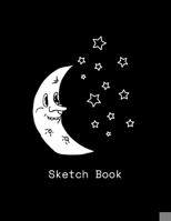 Sketch Book: Large Retro Moon/ Space Drawing Pad Paper Book, Gifts for Boys Teens Him, 8.5 x 11, 100 pages 1710048514 Book Cover