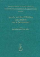 Sprache Und Begriffsbildung in Fachtexten Des 16. Jahrhunderts 3882268816 Book Cover