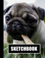 Sketchbook: Cute Dog Cover Design | White Paper | 120 Blank Unlined Pages | 8.5" X 11" | Matte Finished Soft Cover 1712535994 Book Cover