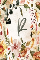 R: Orange Brown Floral 6x9 Lined Notebook 1706171005 Book Cover