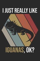 I Just Really Like Iguanas, OK?: DIN A5 Leguan Notizheft kariert | 120 Seiten kariertes Leguan Notizbuch für Notizen in Schule, Universität, Arbeit ... | Eine tolles Geschenk für Ihre Liebsten. 1671635035 Book Cover