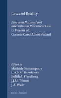 Law and Reality:Essays on National and International Procedural Law in Honour of Cornelis Carel Albert Voskuil 0792319699 Book Cover