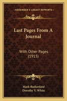 Last Pages from a Journal; with Other Papers 101829905X Book Cover