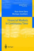 Financial Markets in Continuous Time (Springer Finance) 354071149X Book Cover