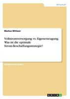 Vollstromversorgung vs. Eigenerzeugung. Was ist die optimale Strom-Beschaffungsstrategie? 3656864403 Book Cover
