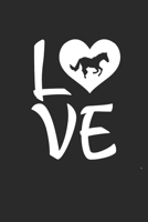 LOVE: Notizbuch Pferd Planer Reiten Notebook Pferde Journal kariert squared 6x9 1690947527 Book Cover