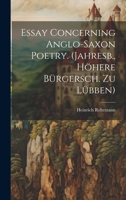 Essay Concerning Anglo-Saxon Poetry. 1021617741 Book Cover