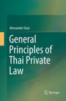 General Principles of Thai Private Law 9811021902 Book Cover