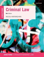 Criminal Law Directions 0198848781 Book Cover