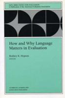 How and Why Language Matters in Evaluation 0787954306 Book Cover