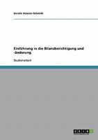 Einf�hrung in die Bilanzberichtigung und -�nderung 3638721027 Book Cover
