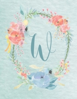 2020-2022 Calendar - Letter W - Light Blue and Pink Floral Design: 3-Year 8.5x11 Monthly Calendar/Planner - Personalized with Initials. 1676066330 Book Cover