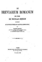 Le Breviarium Romanum Sur V�lin de Nicolas Jenson Appartenant � La Biblioth�que Sainte Genevi�ve 1530796547 Book Cover