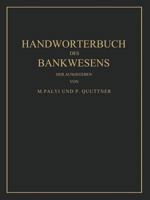 Handworterbuch Des Bankwesens 3642512038 Book Cover