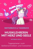 Musiklehrerin Tagesplaner & Notizb�cher: Musiklehrerin Tagesplaner Geschenk zum Selberschreiben und Gestalten.Tagebuch mit Platz f�r Notizen, Monats und Jahreskalender.120 Seiten je 1Tag 1 Seite.Musik 1676360913 Book Cover