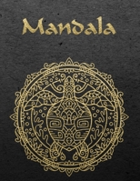 Mandala: Colouring Book with 95 Mandala for Adults and Children on black background for fantastic colors | All colouring templates as PDF to print out 1692589741 Book Cover