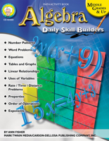 Algebra: Daily Skill Builders, Middle Grades & Up 1580374425 Book Cover