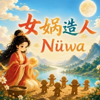 Nüwa: Bilingual Chinese Mythology Stories for Kids In English, Chinese, and Pinyin (Chinese Mythology for Kids) 1998317366 Book Cover