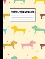 Composition Notebook: Cute Dog Animal College Ruled Blank Lined Notebooks for Teens Kids Students Worker - School Writing Notes Journal - 120 lined pages 8,5x11 Dimensions 1702185478 Book Cover