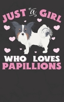 Just A Girl Who Loves Papillions: Papillion Notebook Journal | 100 Pages | Perfect Gift For Papillion Owners 1698282354 Book Cover