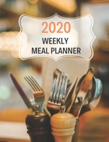 2020 Weekly Meal Planner: 55 Week Meal Planner, Recipe, (112 Pages, Blank, 8.5 x 11) 1676414886 Book Cover