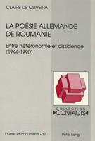 La Poésie Allemande de Roumanie: Entre Hétéronomie Et Dissidence (1944-1990) 3906754170 Book Cover
